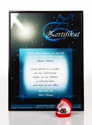 Zertifikat Sternschnuppe - Echte Meteoriten #0